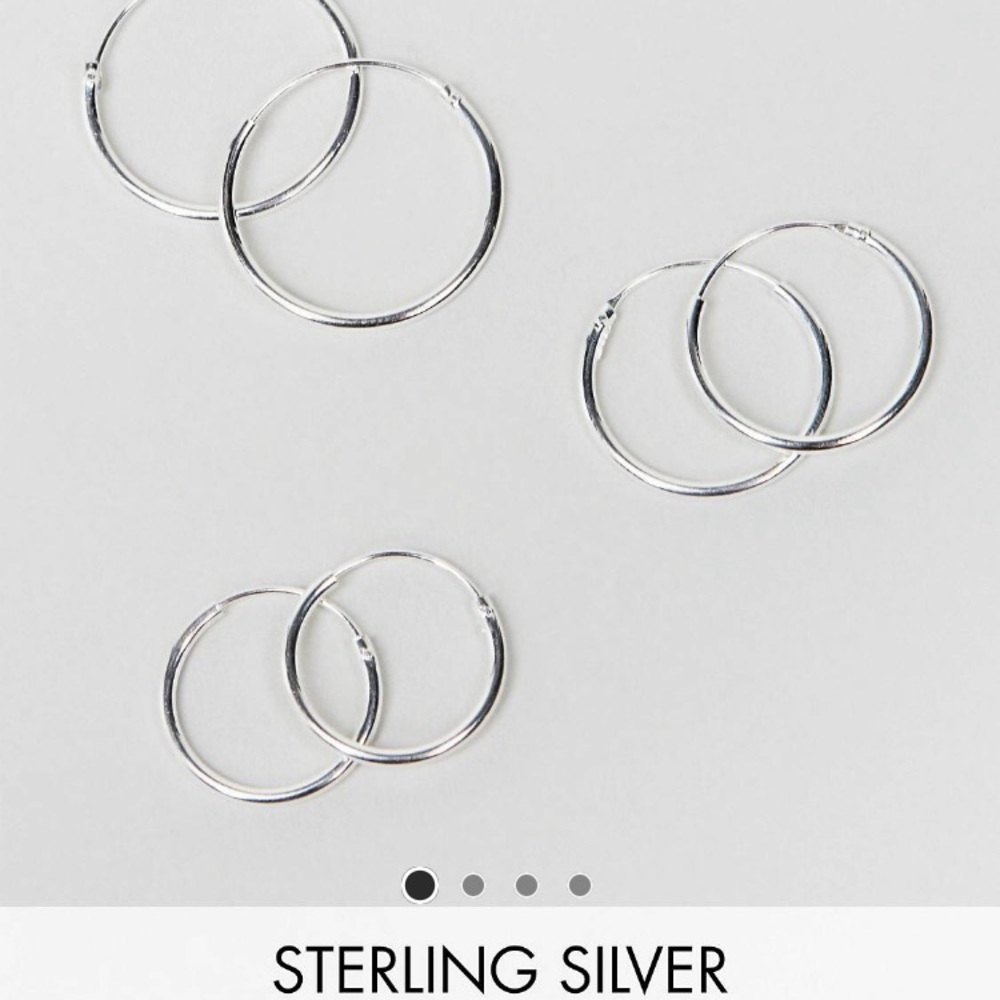 Sterling silver hoop earrings